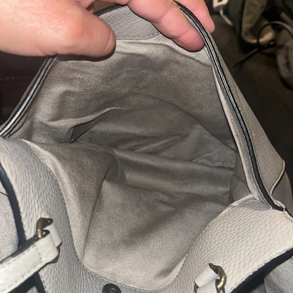 Like new Rebecca Minkoff Grey Leather Studded Shoulder Bag